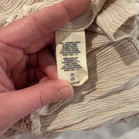 Free People Boho Peasant Cream Crochet Dress Size Small. - Picture 5 of 6